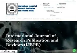 Sites similar to ijrpr.com