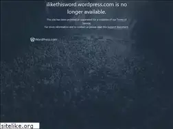 Sites similar to ilikethisword.wordpress.com