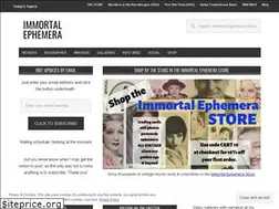 Sites similar to immortalephemera.com