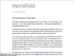 Sites similar to imperialviolet.org