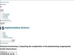 Sites similar to implementationscience.biomedcentral.com