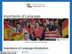 Sites similar to importanceoflanguages.com