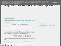 Sites similar to inception-explained.blogspot.com