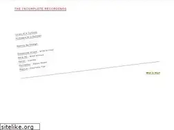 Sites similar to incompleterecordings.com