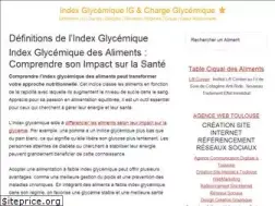 Sites similar to index-glycemique.fr