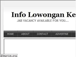 Sites similar to infolowongankerjaoke.blogspot.com