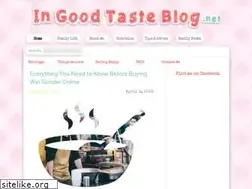 Sites similar to ingoodtasteblog.net