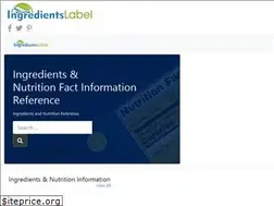 Sites similar to ingredientslabel.com