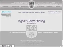 Sites similar to ingrid-zu-solms-stiftung.de