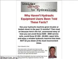 Sites similar to insidersecretstohydraulics.com