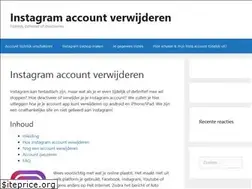 Sites similar to instagramaccountverwijderen.nl