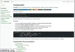 Sites similar to instaloader.github.io