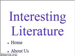 Sites similar to interestingliterature.com
