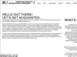Sites similar to international-urbanism.de