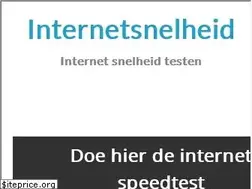 Sites similar to internetsnelheid.nl