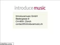 Sites similar to introducemusic.ch