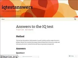 Sites similar to iqtestanswers.wordpress.com