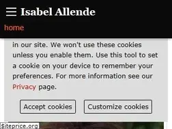 Sites similar to isabelallende.com
