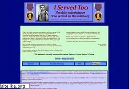 Sites similar to iservedtoo.com
