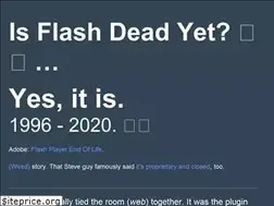 Sites similar to isflashdeadyet.com