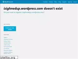 Sites similar to isighnedup.wordpress.com