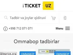 Sites similar to iticket.uz