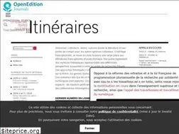 Sites similar to itineraires.revues.org