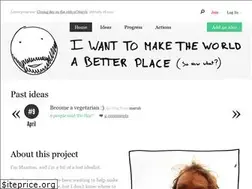 Sites similar to iwanttomaketheworldabetterplace.com