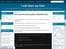 Sites similar to iwillsharemypoint.blogspot.com