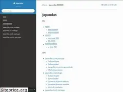 Sites similar to japandas.readthedocs.io