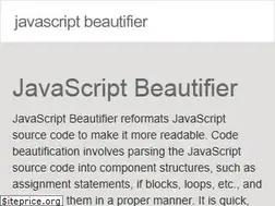 Sites similar to javascriptbeautifier.com