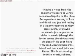 Sites similar to jennyjohnsonpoet.com
