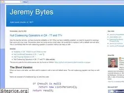 Sites similar to jeremybytes.blogspot.com