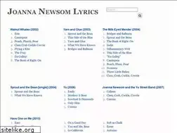 Sites similar to joannanewsomlyrics.com