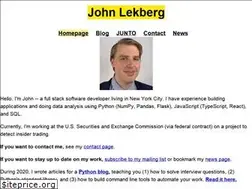 Sites similar to johnlekberg.com