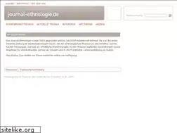 Sites similar to journal-ethnologie.de