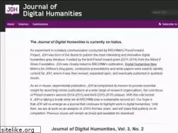 Sites similar to journalofdigitalhumanities.org