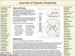 Sites similar to journalofsportsanalytics.com