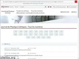 Sites similar to jphyscol.journaldephysique.org