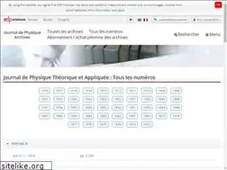 Sites similar to jphystap.journaldephysique.org