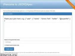 Sites similar to json2apex.herokuapp.com