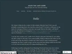 Sites similar to julesthelazycook.co.uk