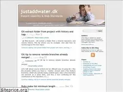 Sites similar to justaddwater.dk