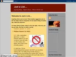 Sites similar to justalist.blogspot.com