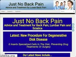 Sites similar to justnobackpain.com