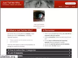 Sites similar to justtellmewhy.com