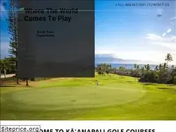 Sites similar to kaanapaligolfcourses.com