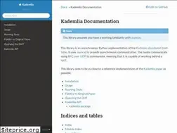 Sites similar to kademlia.readthedocs.io