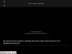 Sites similar to kahlosrestaurant.com