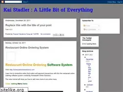 Sites similar to kaistadler.blogspot.com